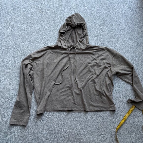 Girlfriend Collective Womens Cropped Hoodie - RESET collection - tan - large - Picture 7 of 7